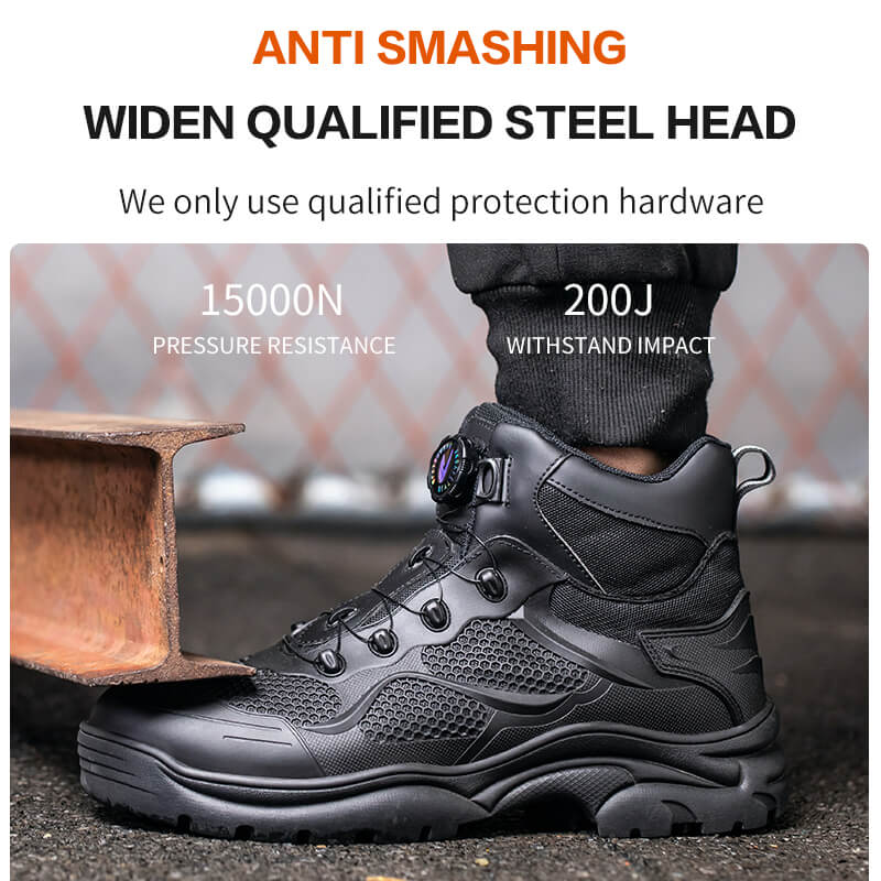 Swivel Buttons Work Boots For Men anti-puncture